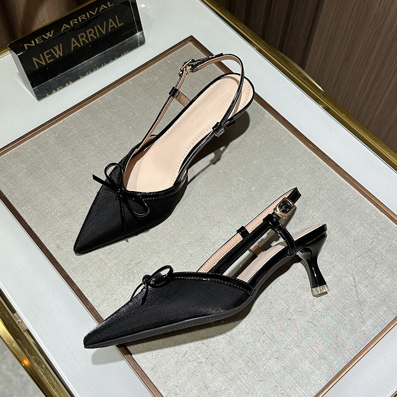 Color-Block Pointed-Toe Heels