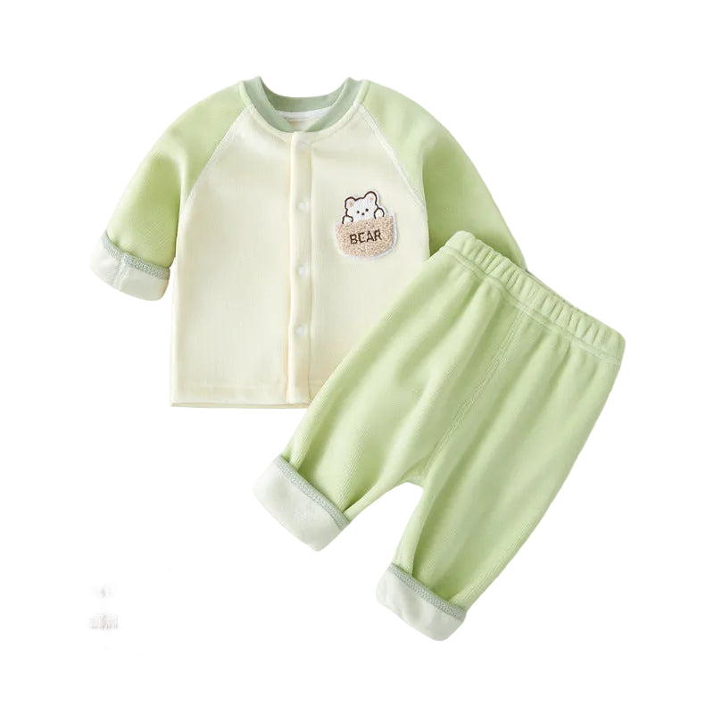 Thick Baby Cardigan Thermal Set