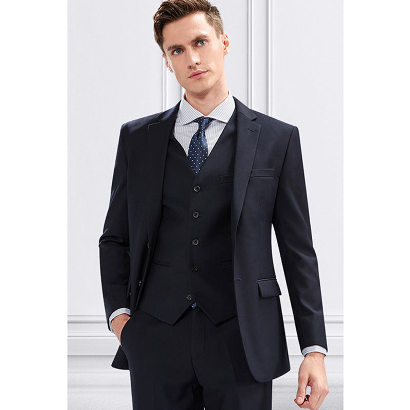 Modern fit suit with optional vest