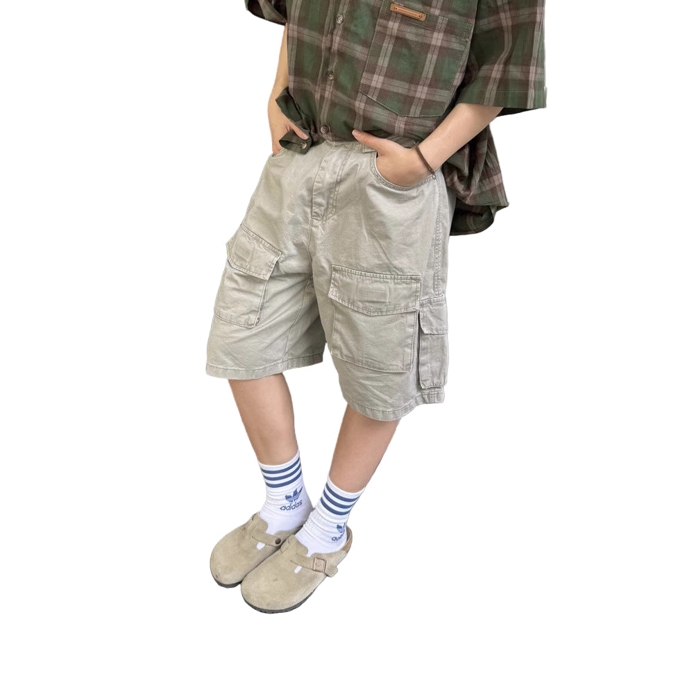 Loose-Fit Multi-Pocket Cargo Shorts