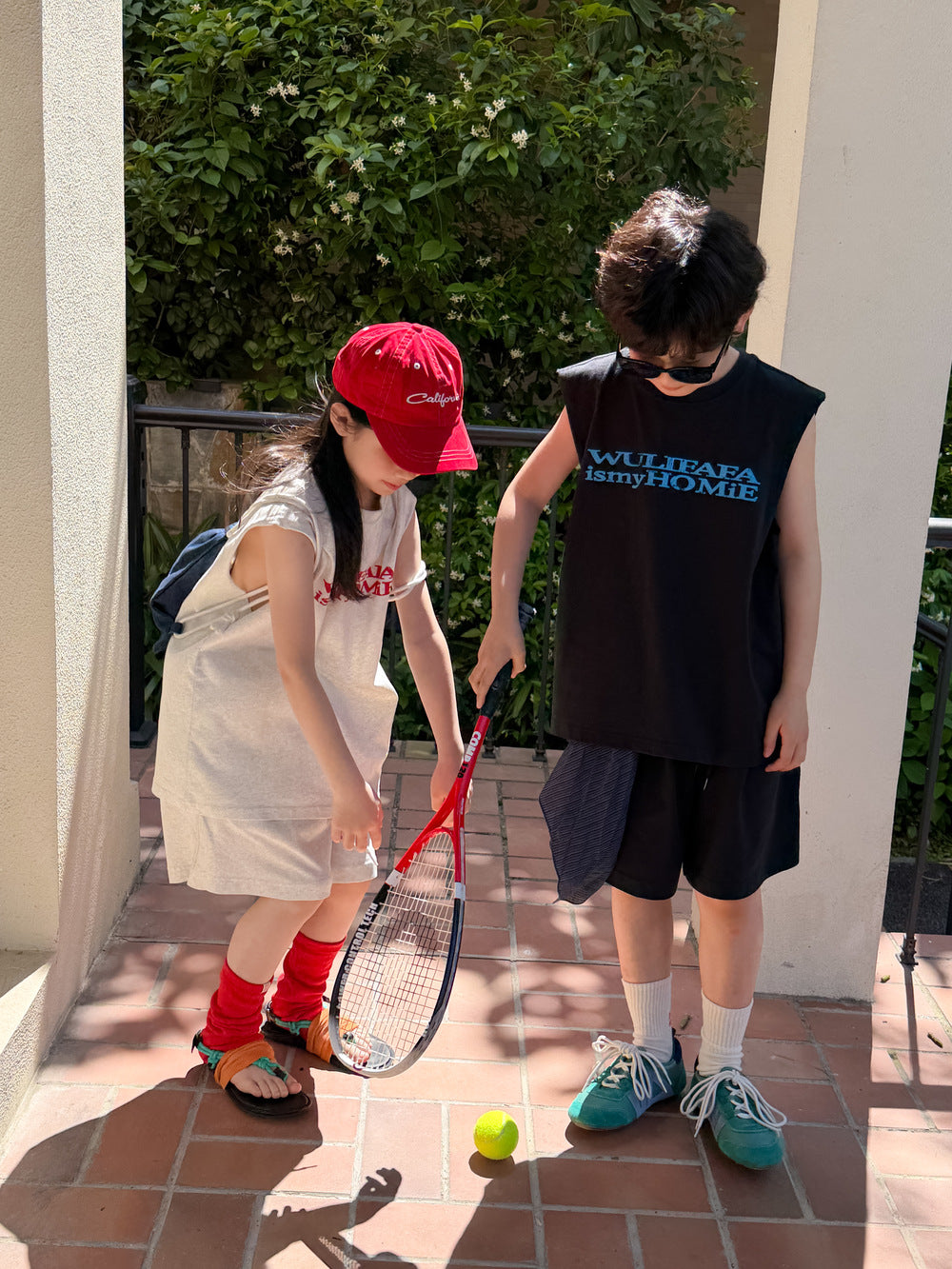 Kids' Sleeveless Letter Sports Set