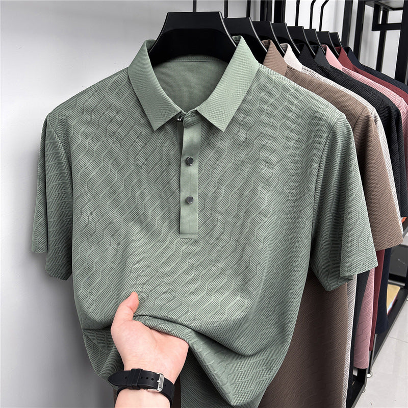 Premium Geometric Textured Polo