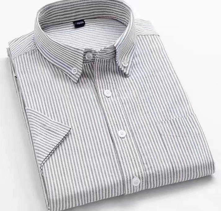 Striped Casual Cotton Men's Shirt