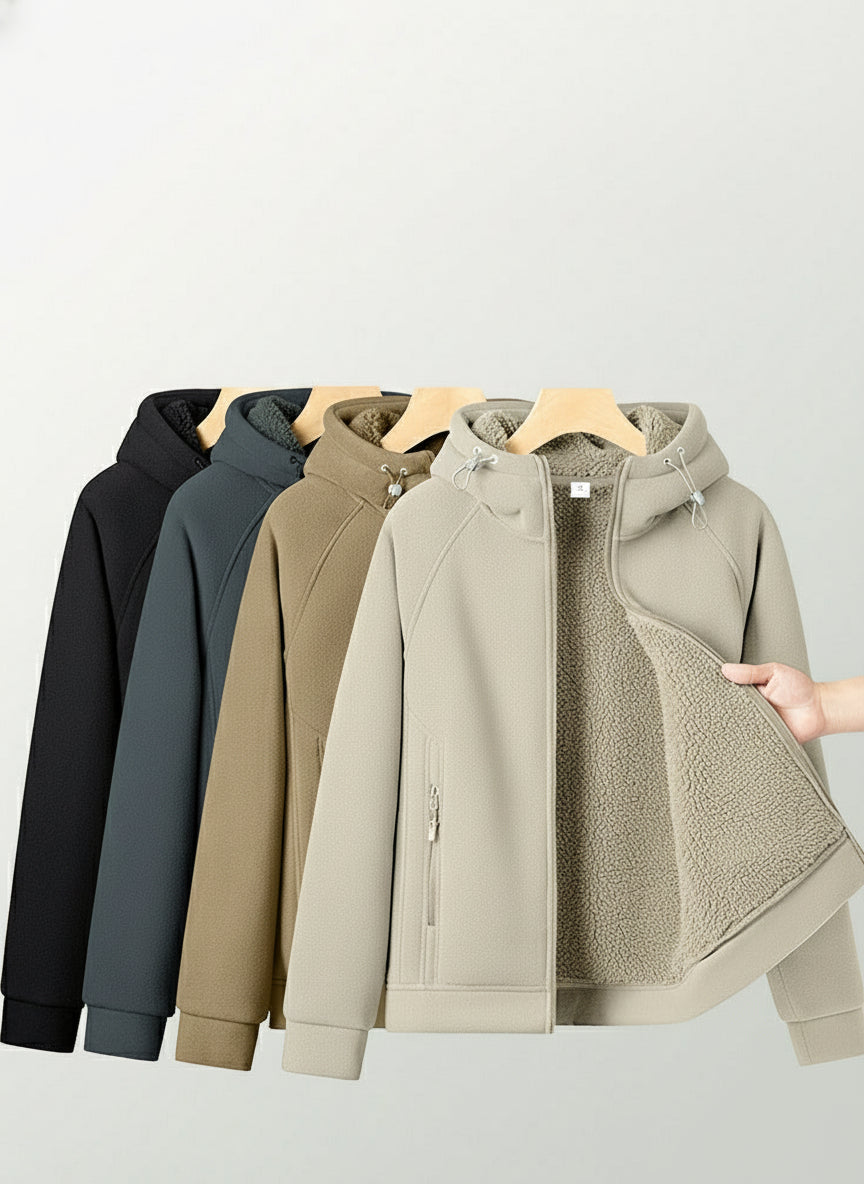 Fleece-Lined Thermal Zip Hoodie
