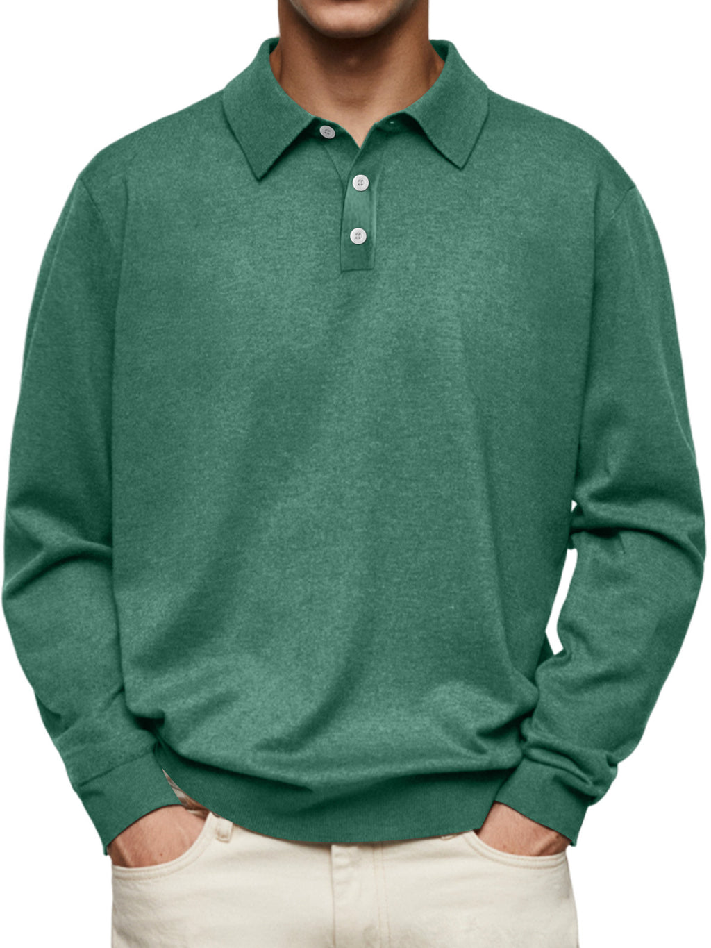 Long Sleeve Knit Polo