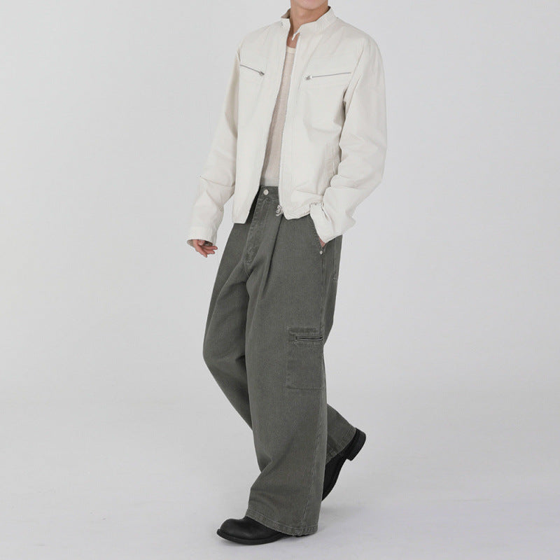 Washed Loose-Fit Jeans