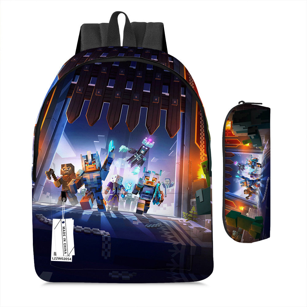 Pixel Game Backpack Set
