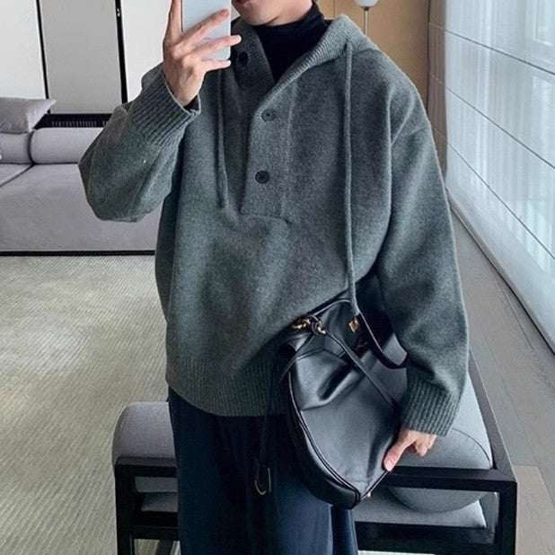 Knit Cardigan Hoodie