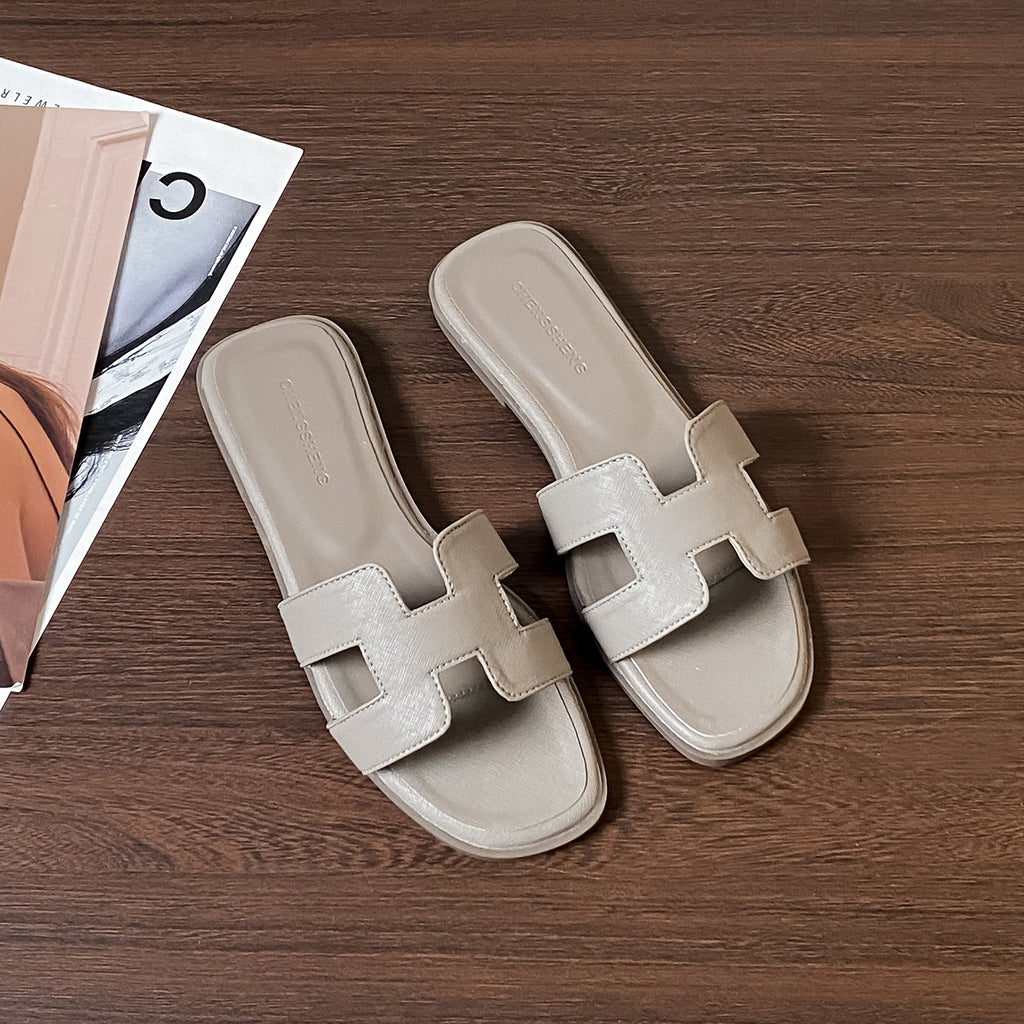 Square Toe Slide Sandals