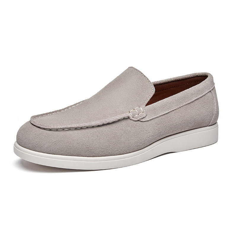British style suede nubuck loafers casual men's shoes