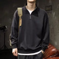 Polo Collar Zip Sweatshirt