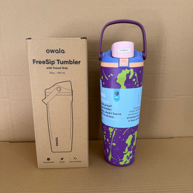 30oz Insulated Stainless Steel Tumbler with Straw