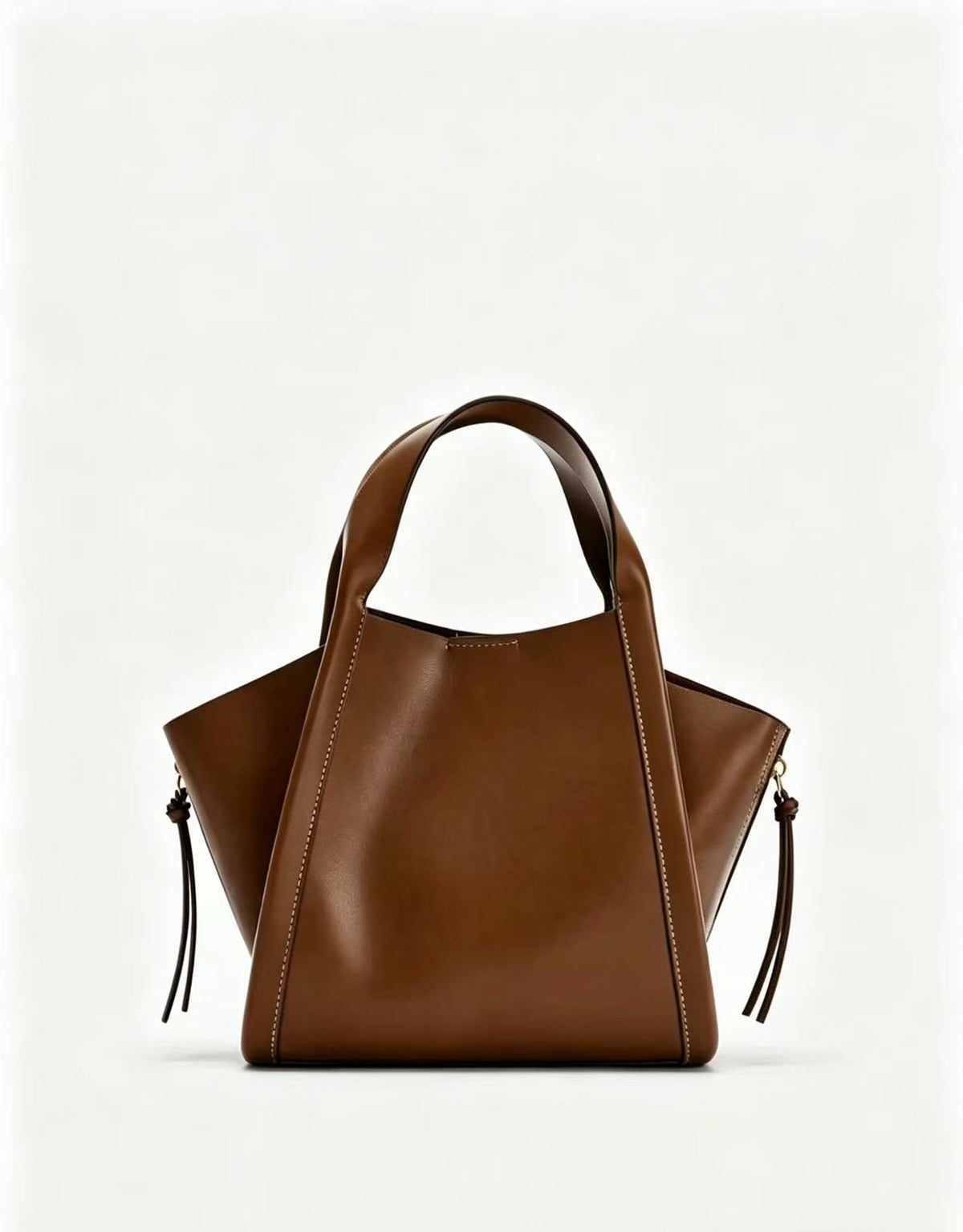 Ivory Structured Tote Bag