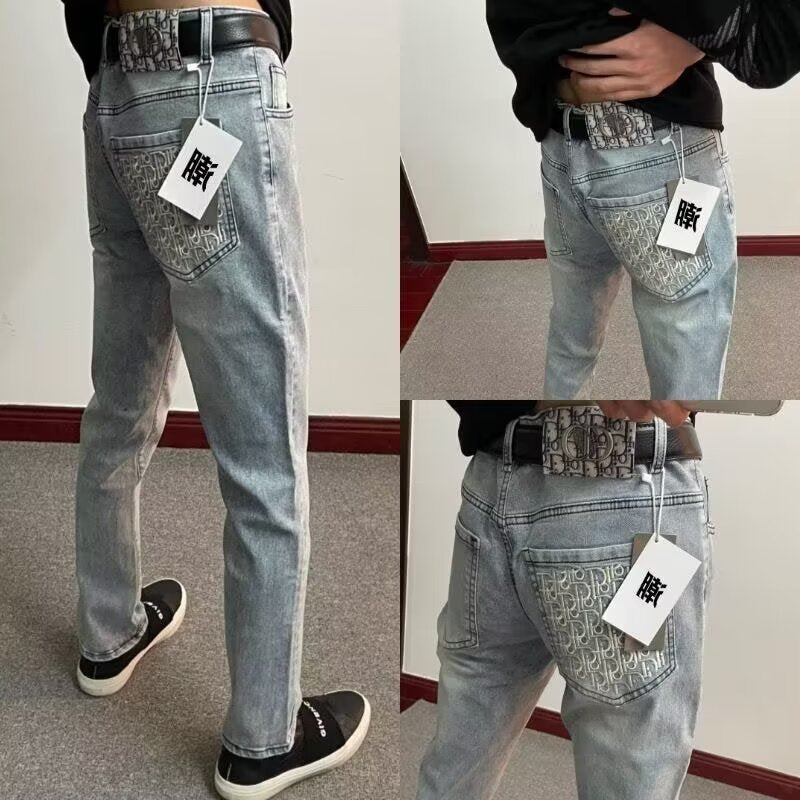 Men's Embroidered Jeans