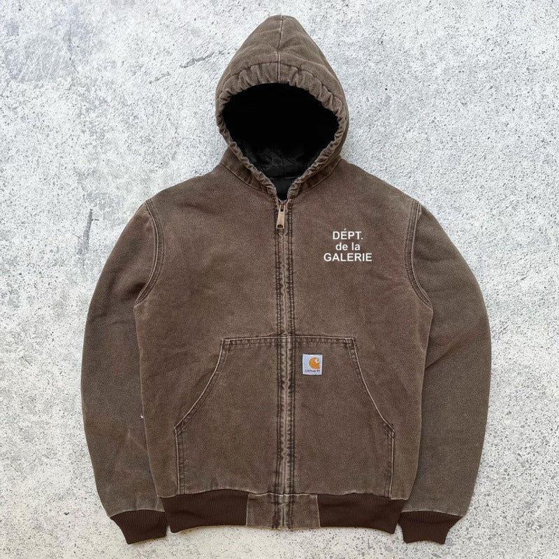 Men’s Hooded Utility Print Jacket
