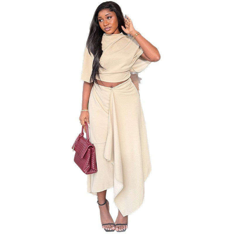 Shawl Top & Ruffle Skirt Set