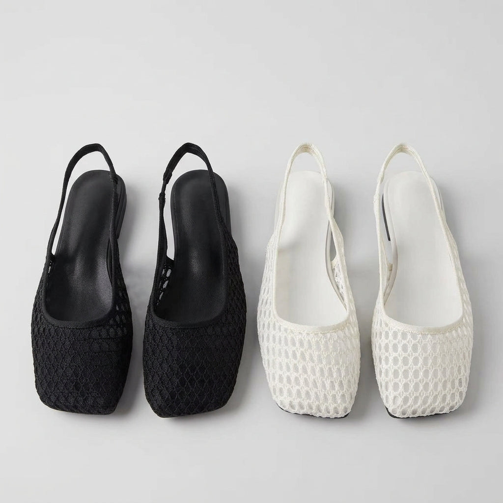 Mesh Slingback Flats