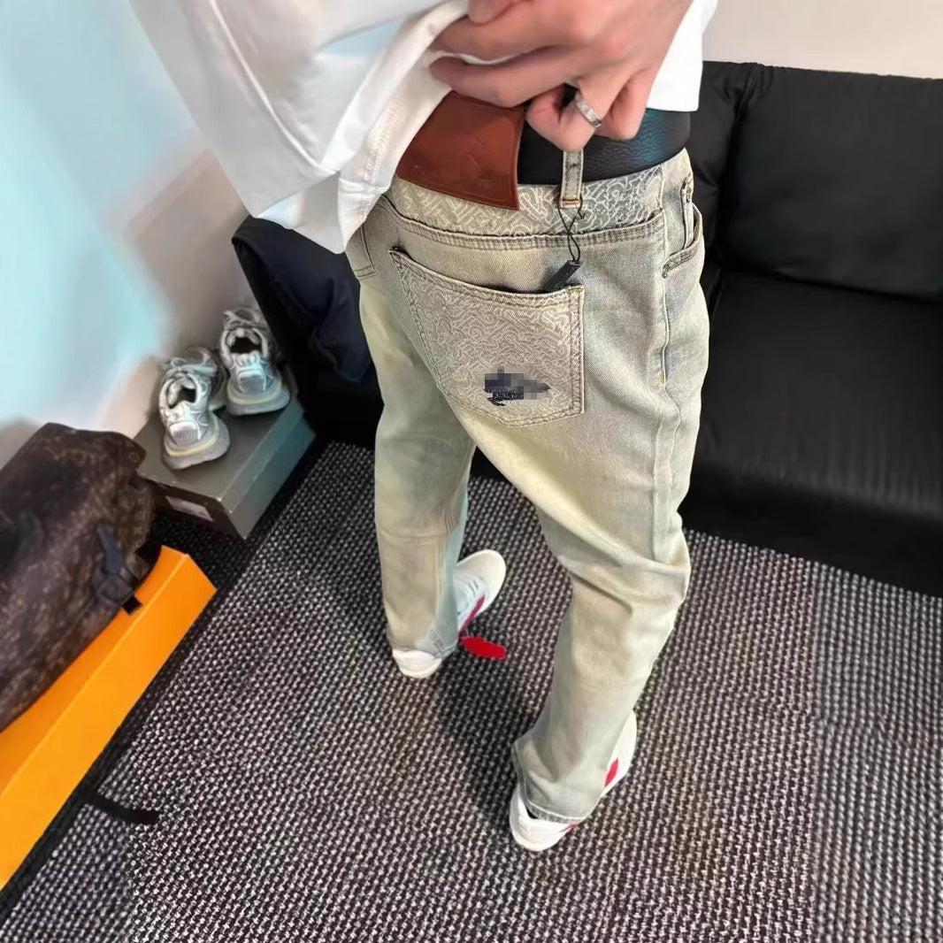 Distressed Slim-Fit Jeans