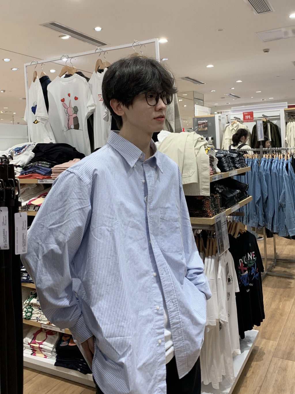 Pinstripe Long-Sleeve Shirt