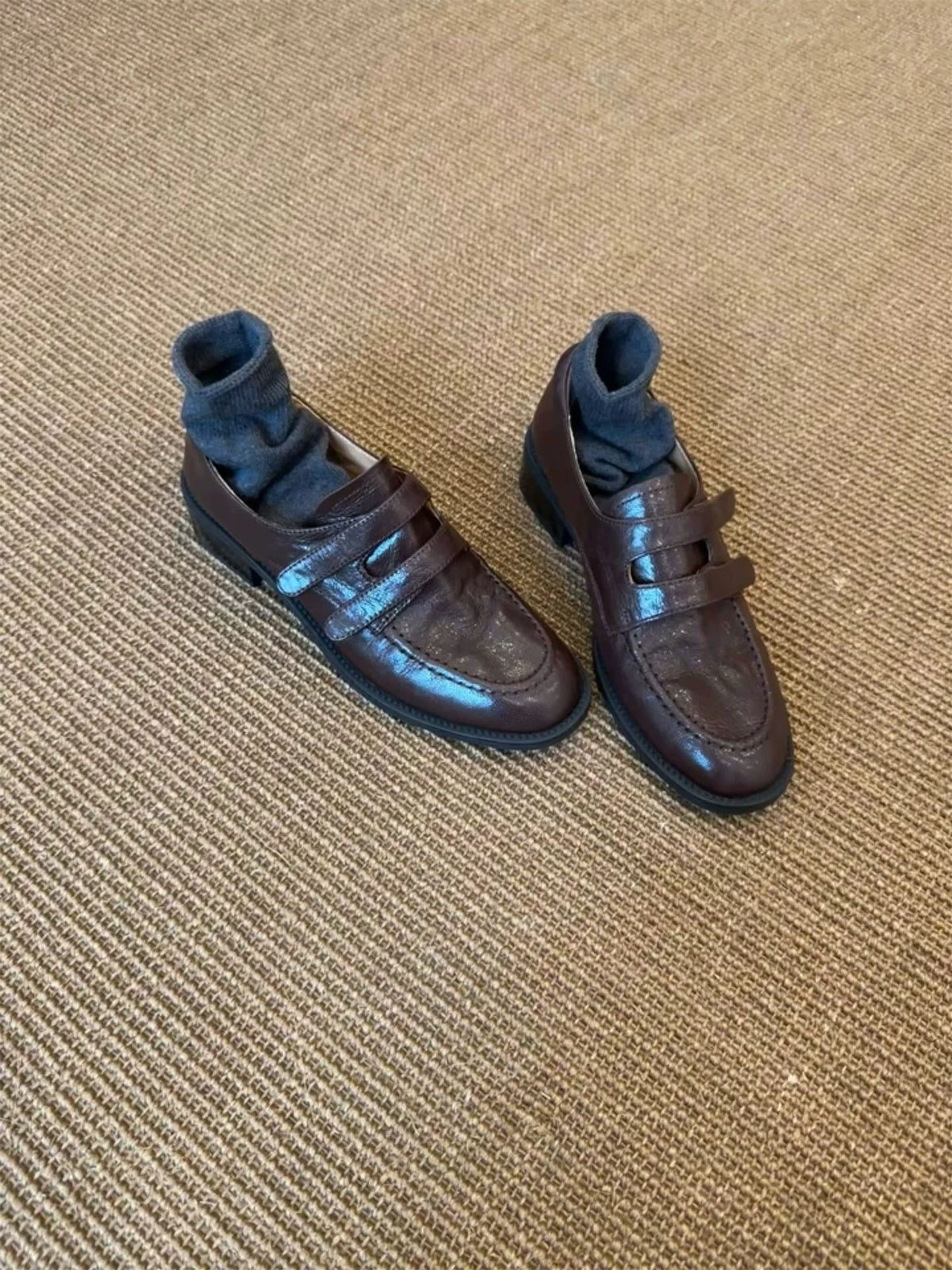 Leather Velcro Loafers