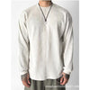 Split hem cuffed sleeve sweatshirt White