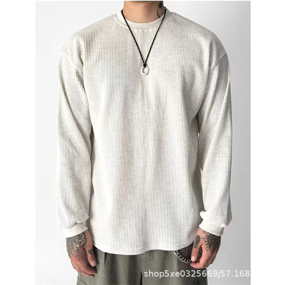 Waffle Knit Long-Sleeve Top