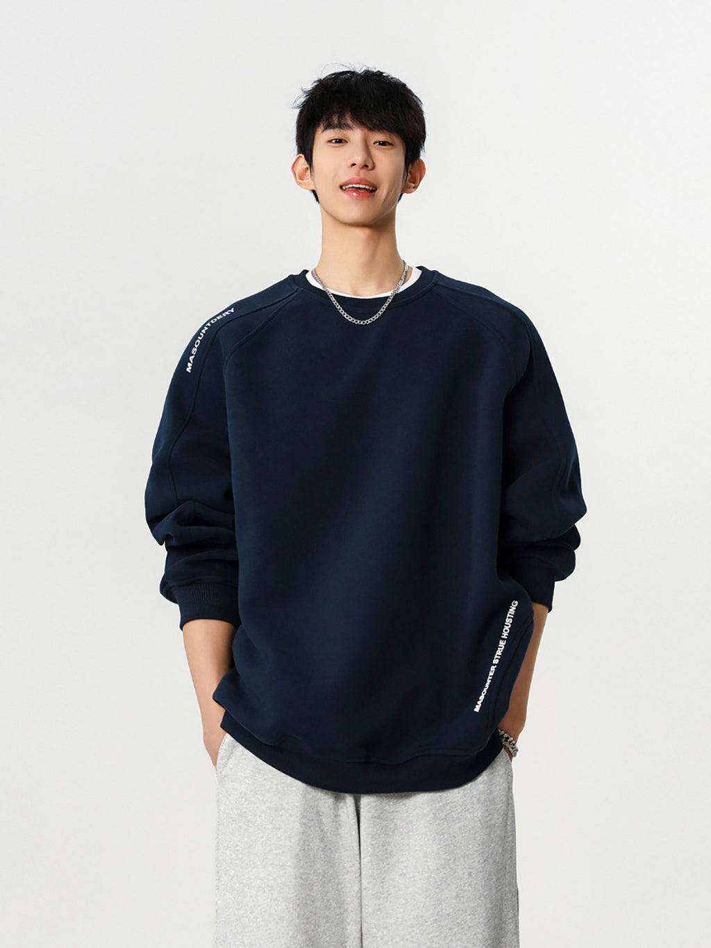 Deconstructed Oversize Crewneck Sweatshirt