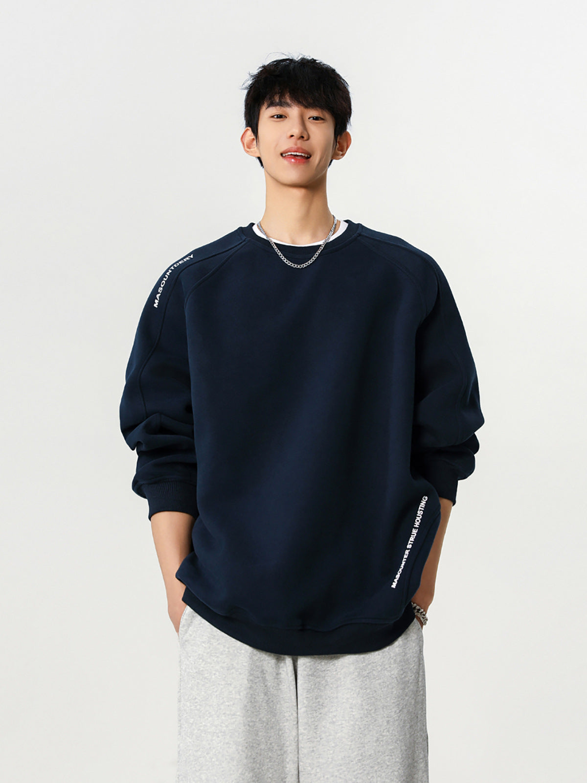 Deconstructed Oversize Crewneck Sweatshirt
