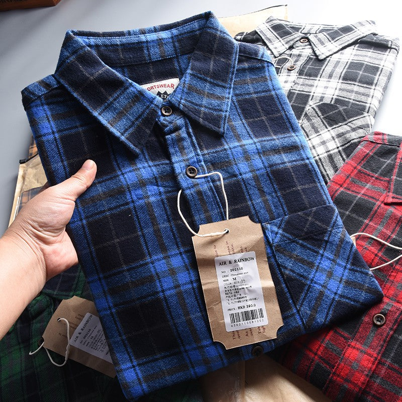 Retro Brushed Flannel Overshirt
