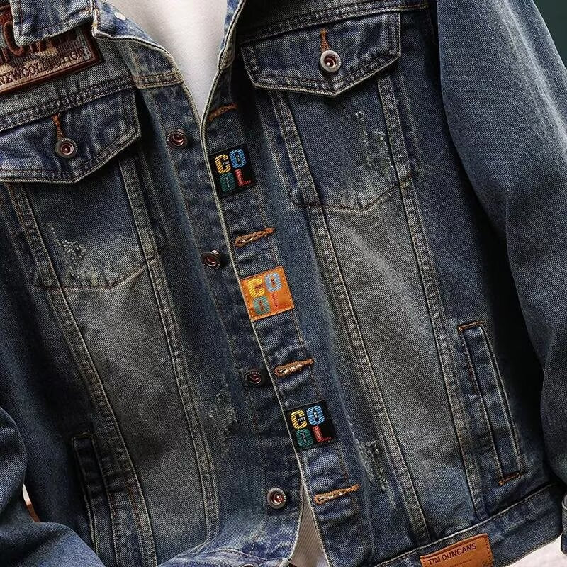 Embroidered Patch Denim Jacket