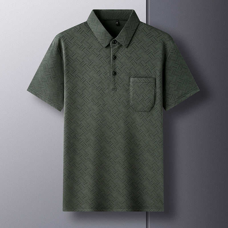 Textured Geometric Polo
