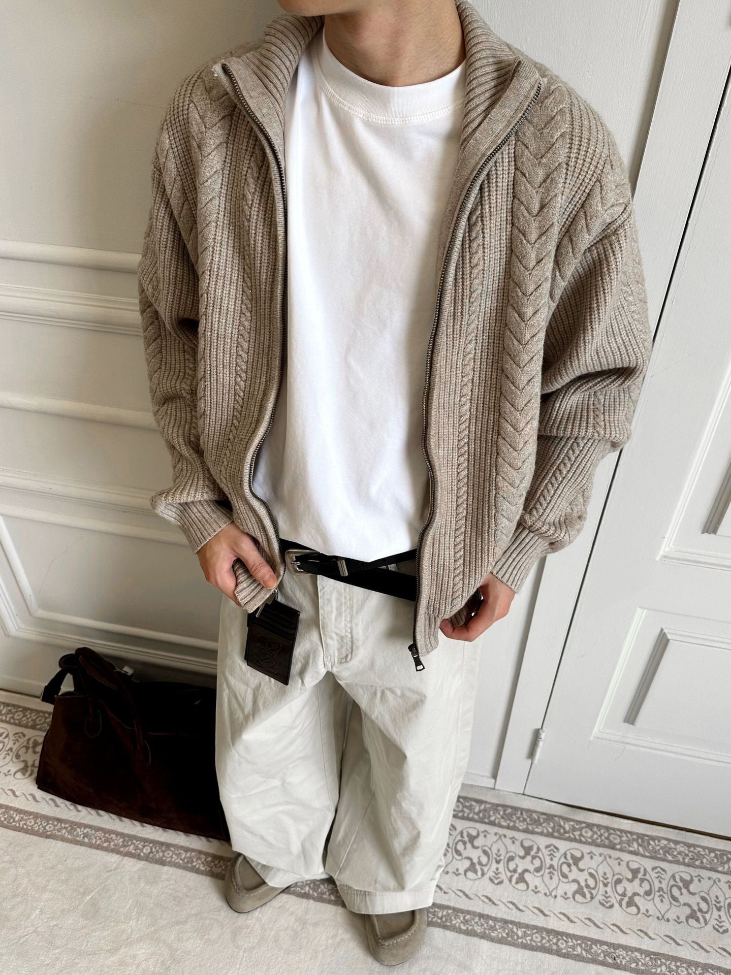 Heritage Cable Zip Cardigan