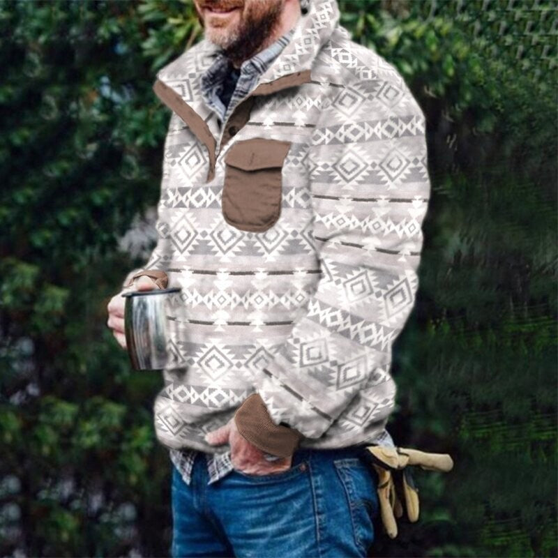 Southwestern Pattern Fleece Jacket