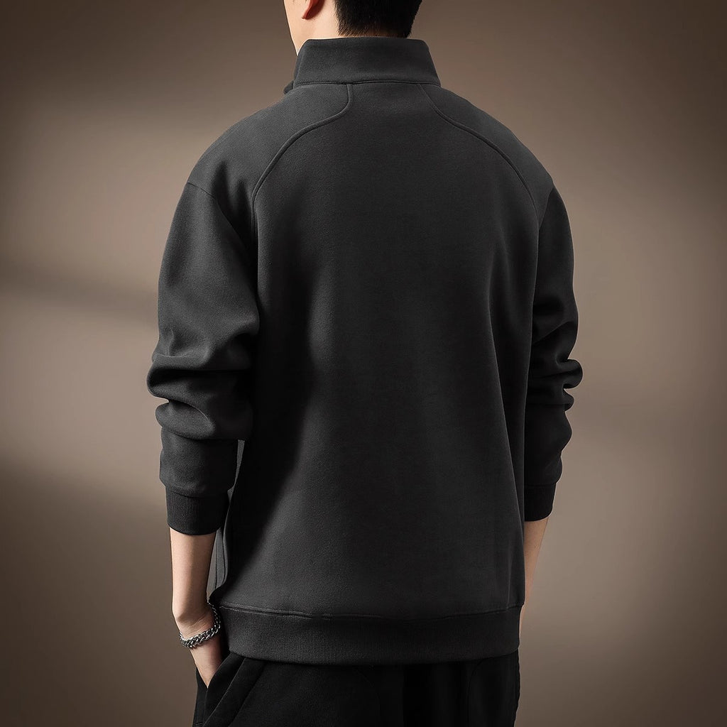 Half-Zip Stand Collar Sweatshirt
