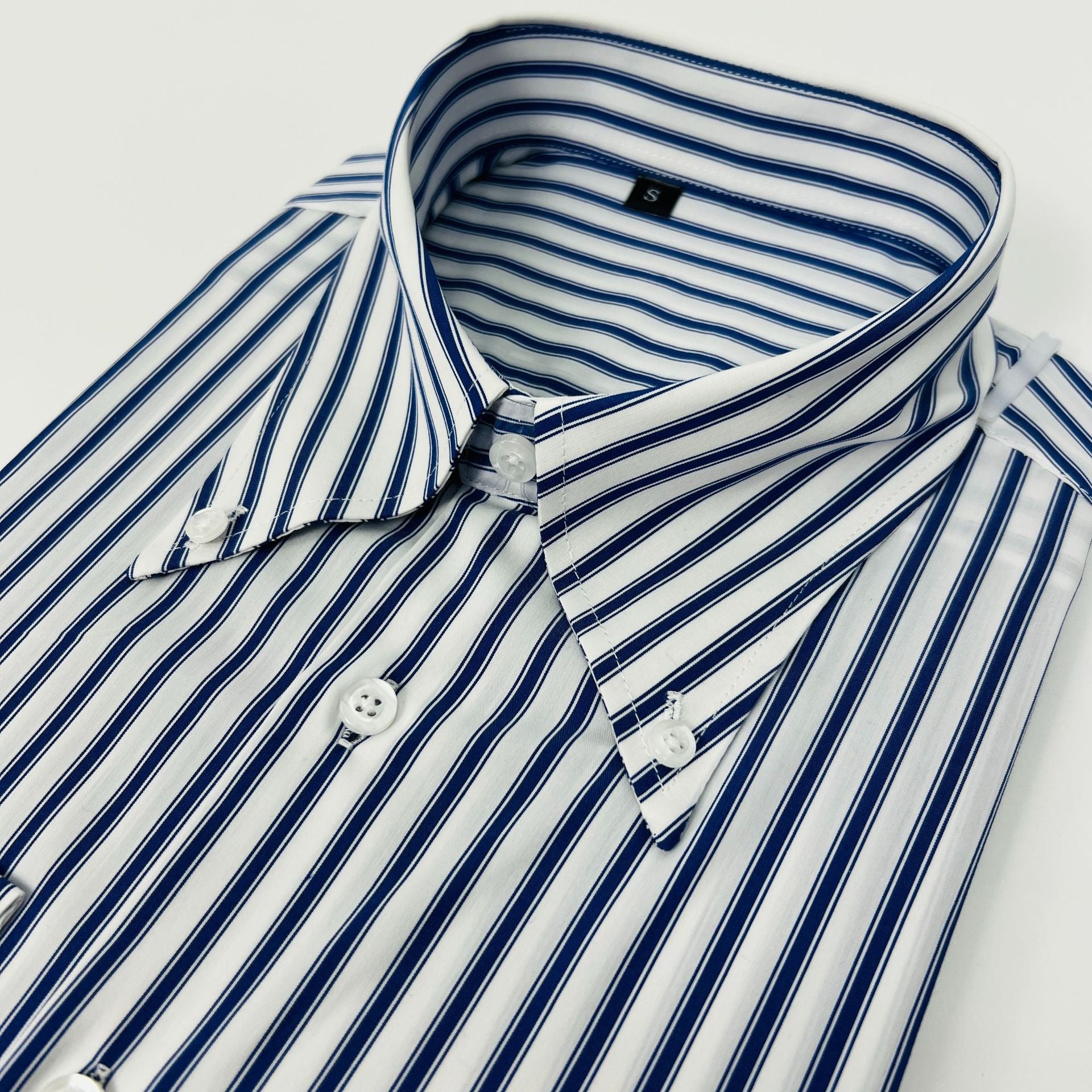 Classic Button-Down Striped Dress Shirt
