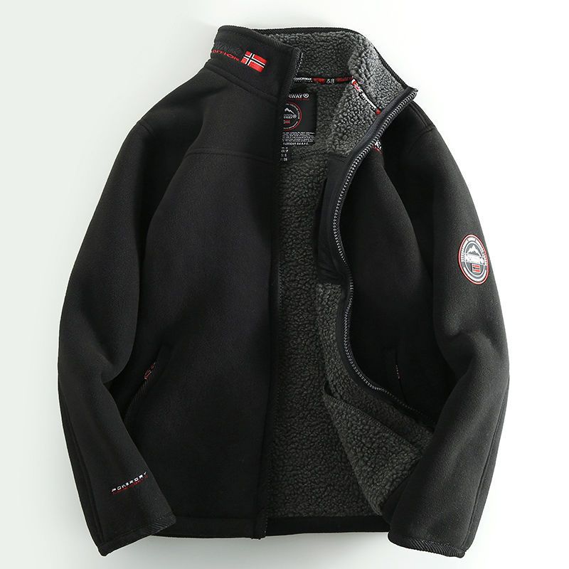 Men's Fleece Lined Stand-Collar Jacket