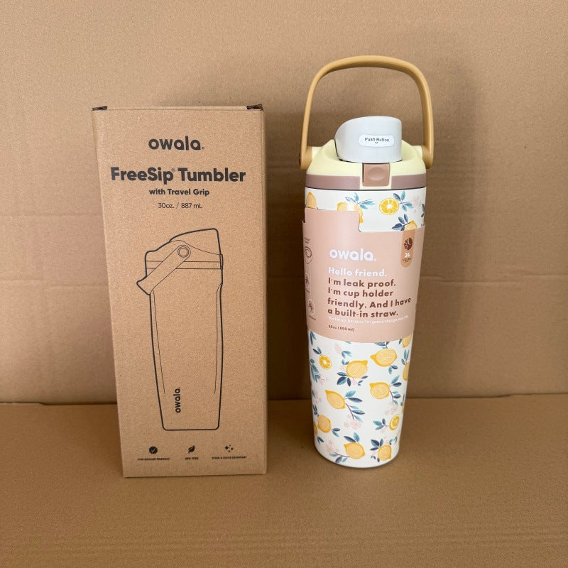 30oz Insulated Stainless Steel Tumbler with Straw