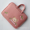 Pink cherry tote bag [with trolley strap]