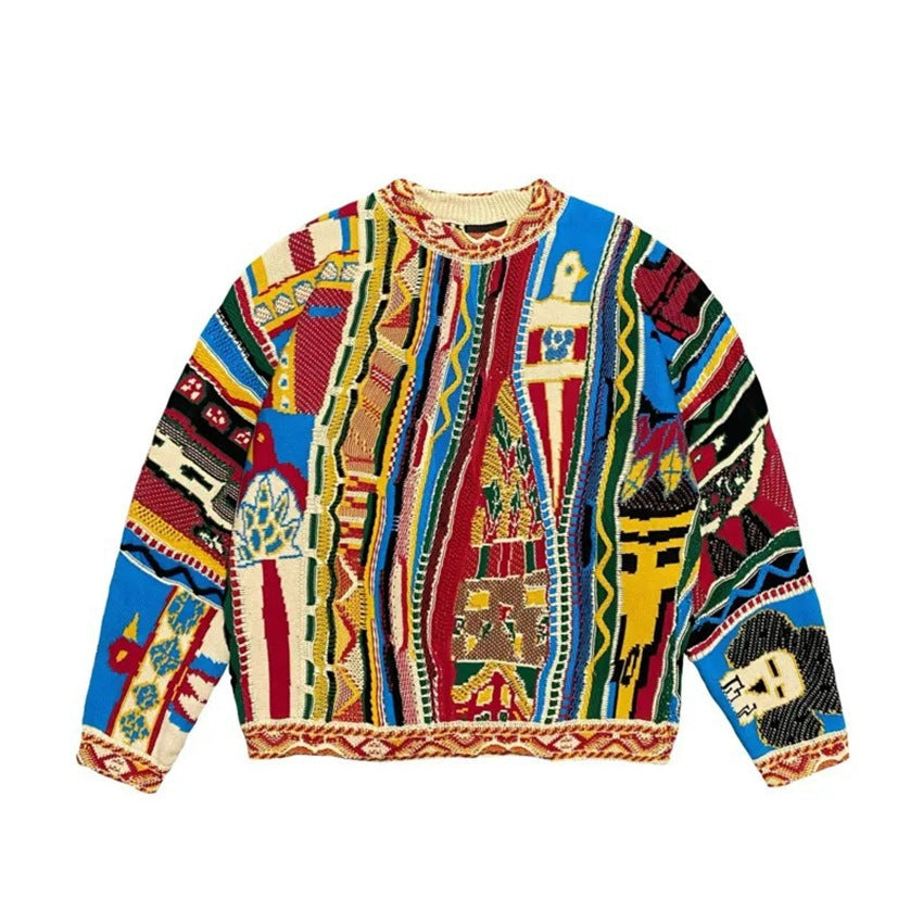 Artisanal 3D Textured Graphic Pullover
