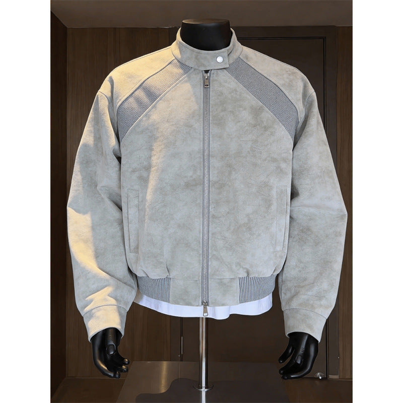 Deconstructed PU Bomber Jacket