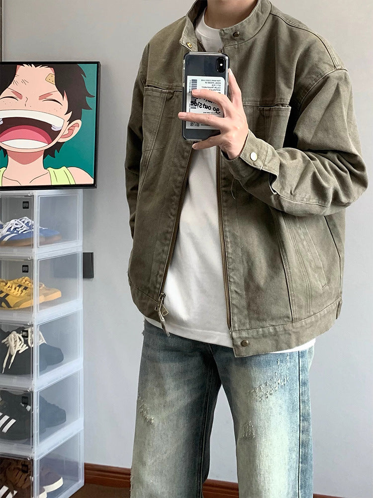 Stand Collar Workwear Jacket