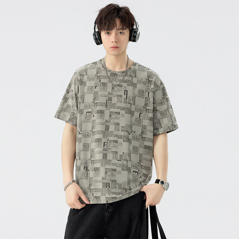 Geometric Print Oversized T-Shirt