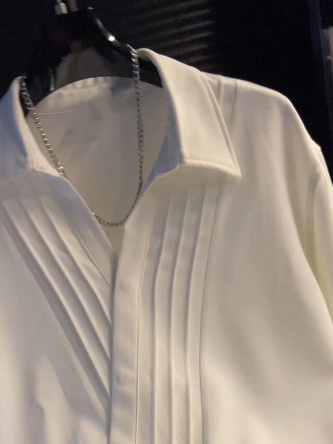 Linear Pleated Drape Shirt