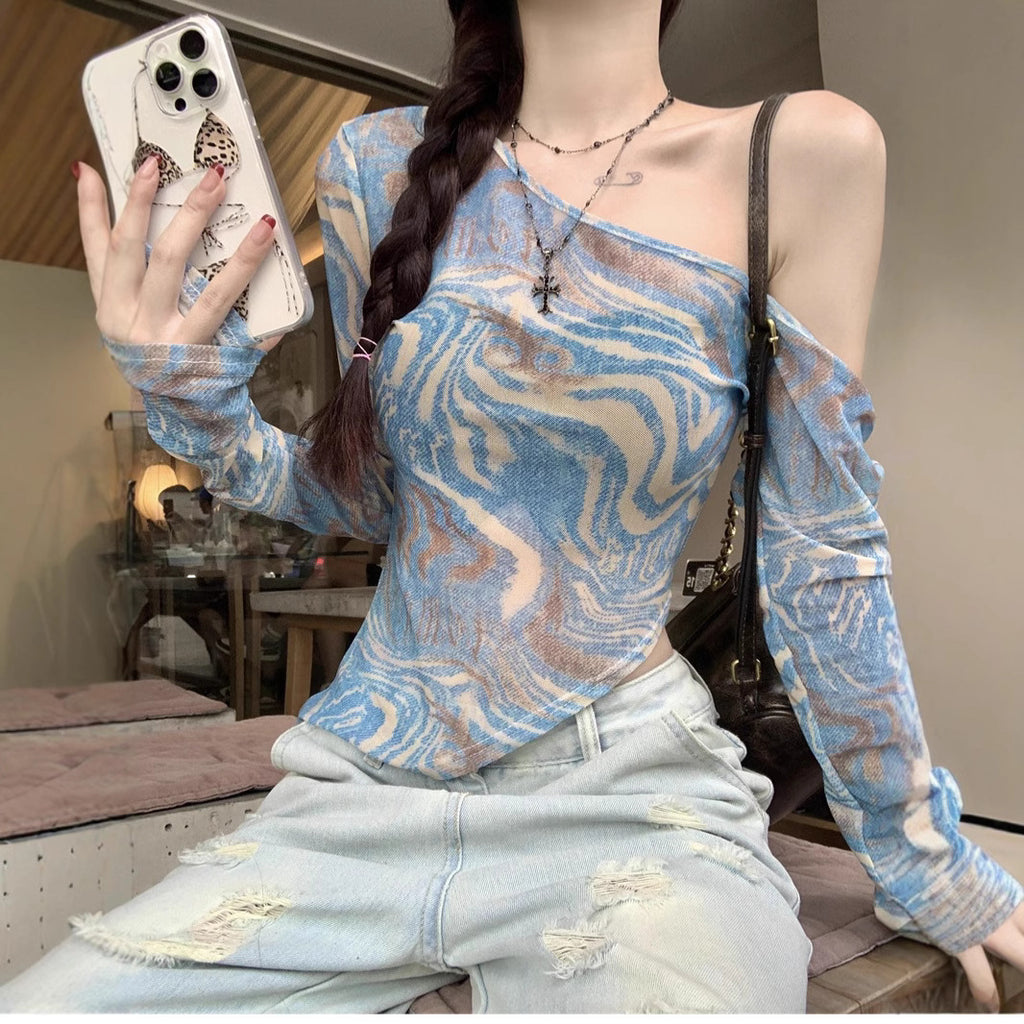 Asymmetrical Long-Sleeve Top