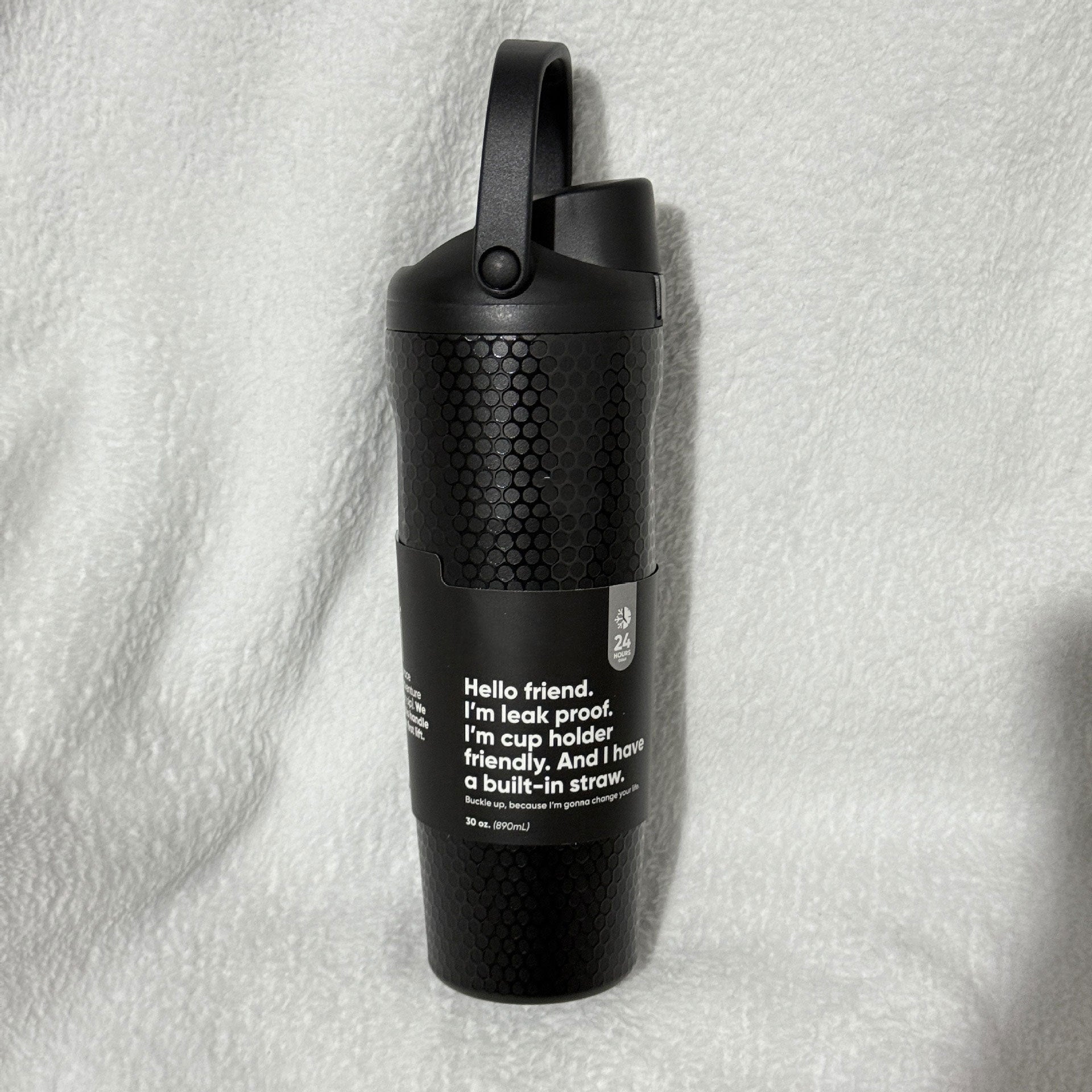 30oz Printed Insulated Water Bottle with Straw