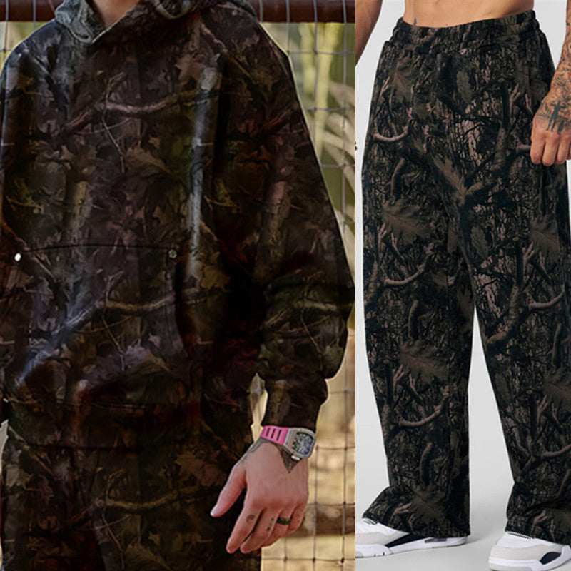Camouflage Pattern Hoodie Set