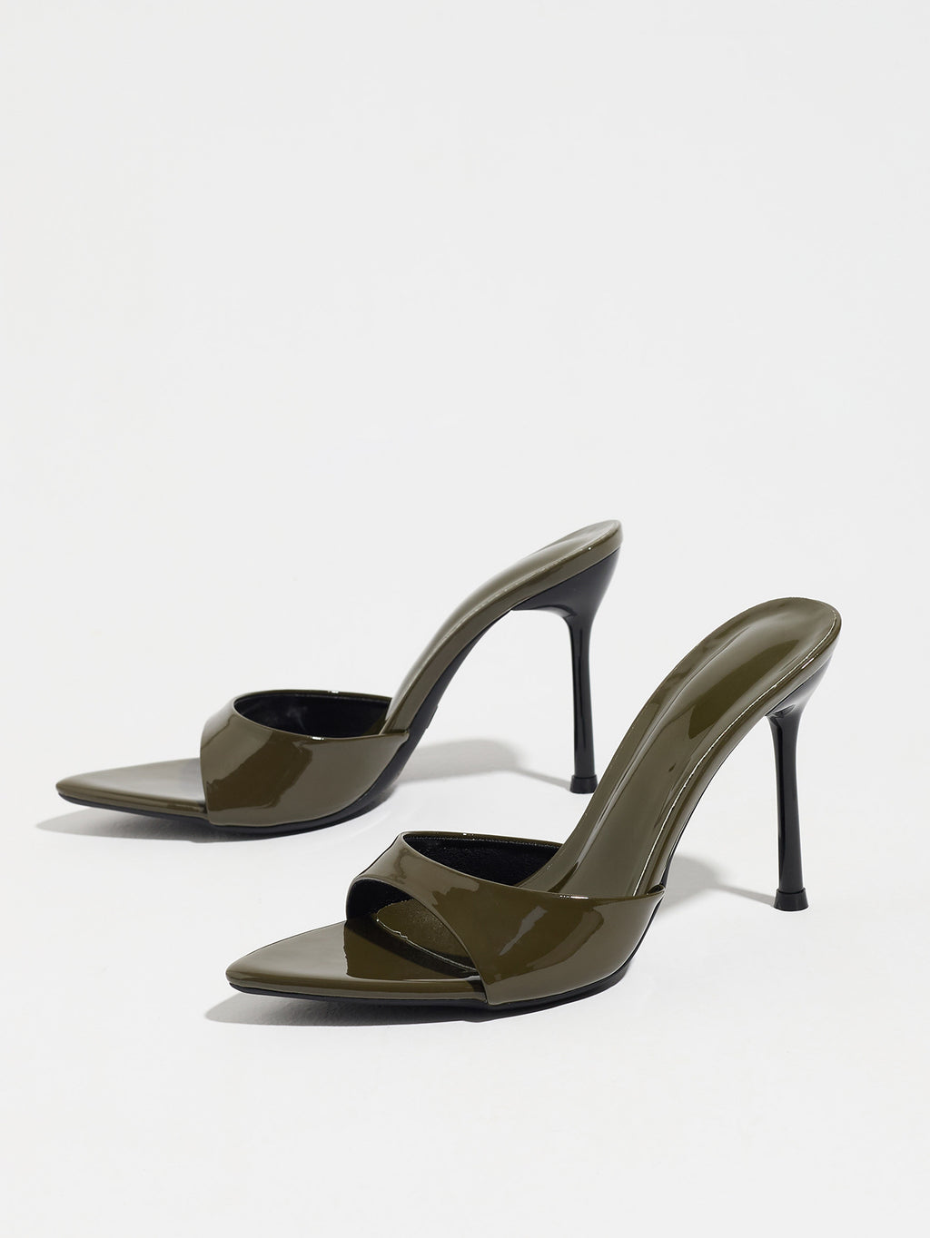 Pointed-Toe Stiletto Mule Sandals