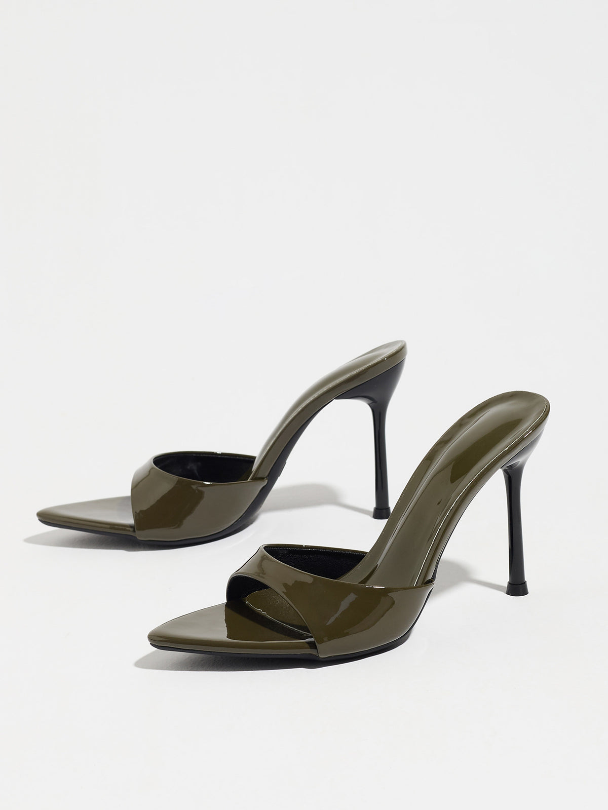 Pointed-Toe Stiletto Mule Sandals