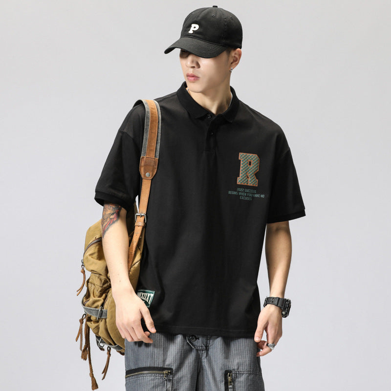 Japanese Niche Design Polo Shirt