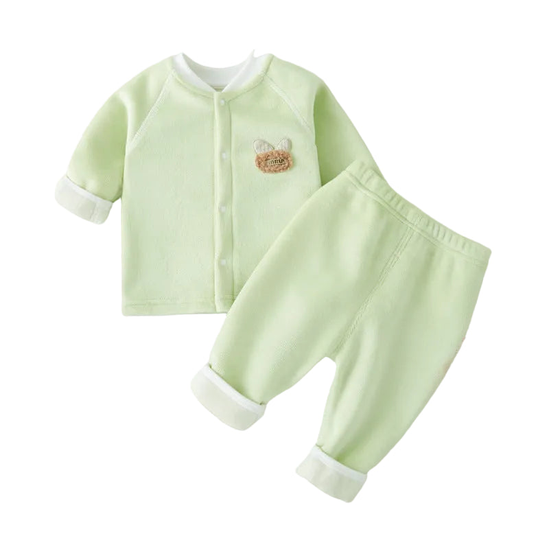 Thick Baby Cardigan Thermal Set
